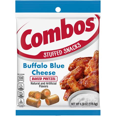 Combos Snacks Buffalo Blue Cheese Baked Pretzel Snacks – 6.3 oz Bag ...