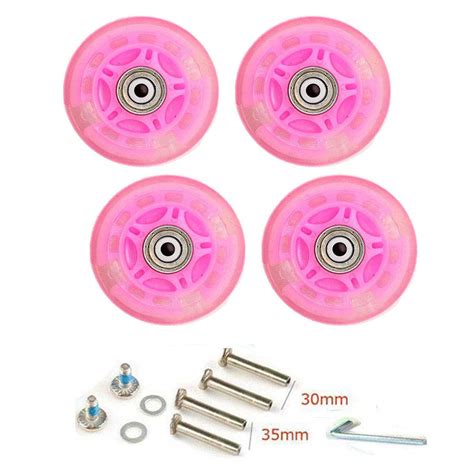 Buy KINPAR 70MM Roller Skates Light up Replacement Wheel Replacement Wheels for Razor Scooter ...