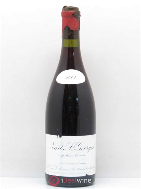 Buy Nuits Saint-Georges Leroy (Domaine) 2004 (lot: 5228)