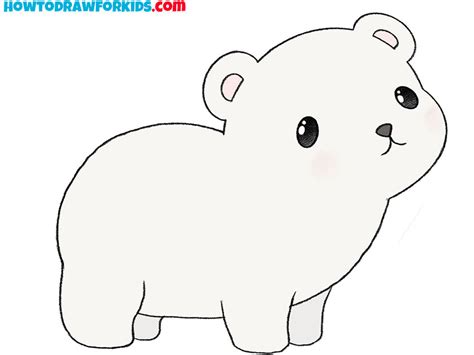 How To Draw An Easy Polar Bear - Easy Drawing Tutorial For Kids