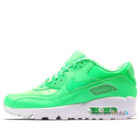(GS) Nike Air Max 90 LTR Leather 'Voltage Green White' 724821-300 ...