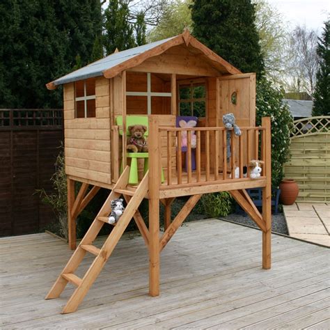 pics of playhouse on stilts | The Mercia Tulip Tower Playhouse is a cute childrens wooden ...