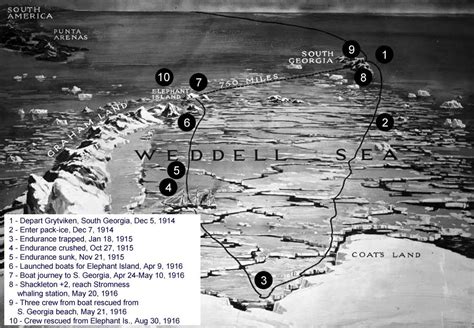 Map, route of the Endurance, Ernest Shackleton | Endurance, Polar region, Heroic age