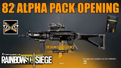 82 Alpha Pack Opening - Rainbow Six Siege - YouTube