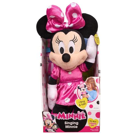 Minnie Mouse Disney Happy Helpers Minnie Plush Sings & Talks Bow lights ...