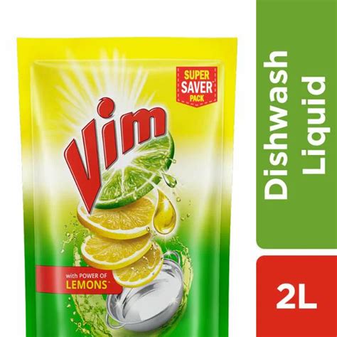 Vim Lemon Dishwash Liquid 2 L - JioMart