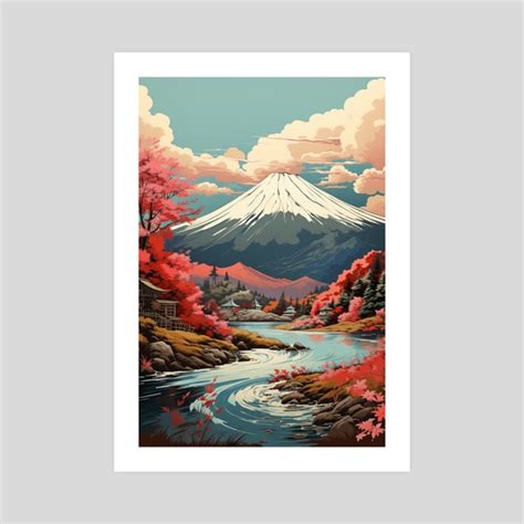 Japanese Ukiyo-e Art Mount Fuji From Lake 10, an art print by ...