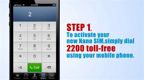 How to Activate Your Globe iPhone5 Nano Sim Card - YouTube