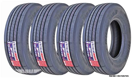 Set 4 Freedom Hauler All Steel Trailer Tires Dutymax 225/75R15 12PR ...