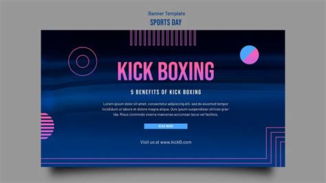 Free PSD | Kick boxing concept banner