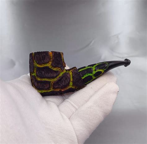 Classic Briar Pipe, Classical Briar Pipe, Acrylic Stem Pipe, Hand-Carved Briar Wood, Unsmoked ...