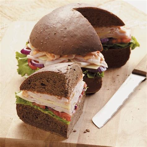 Pumpernickel Turkey Hero Recipe | Taste of Home