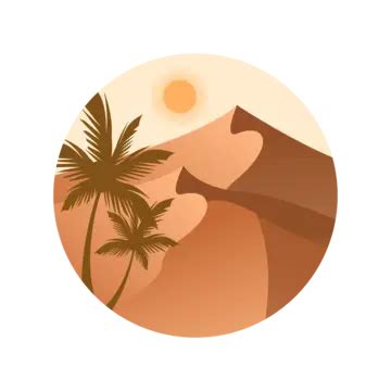 Hand Drawn Desert Logo Design Vector, Desert Logo, Personal Logo, Hot ...