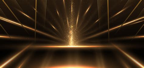 Abstract elegant gold glowing with lighting effect sparkle on black ...