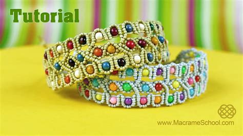 Beaded Bracelet Tutorial | Macrame School - YouTube