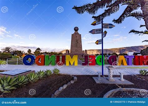 Mitad del Mundo Monument editorial stock photo. Image of latitude ...