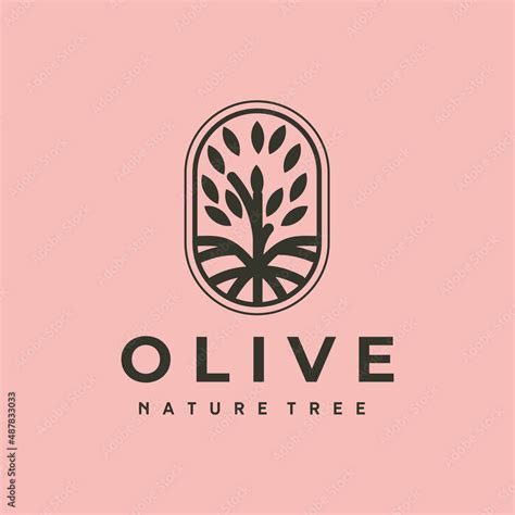 olive tree nature logo vector design, abstract tree logo symbol Stock ...