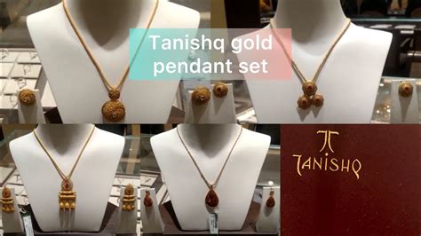 Tanishq gold pendant set - YouTube