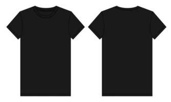 Plain Black T Shirt Front And Back