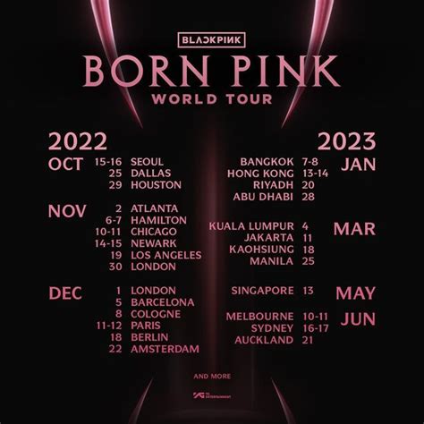 BLΛƆKPIИK on Instagram: "⠀ BLACKPINK WORLD TOUR [BORN PINK] SCHEDULE ANNOUNCEMENT ⠀ Official ...