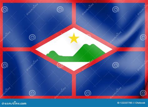 3D Flag of Sint Eustatius. stock illustration. Illustration of body - 122337785