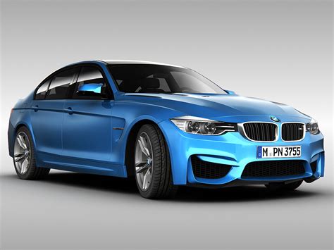 BMW M3 Sedan F30 2015 3D Model .max .obj .3ds .fbx - CGTrader.com