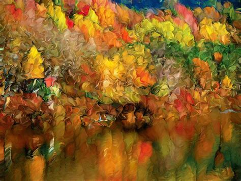 Flaming Autumn Abstract Painting by Georgiana Romanovna - Fine Art America