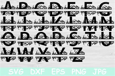 Block Split Letter Monogram Svg Files. Graphic by TiffsCraftyCreations · Creative Fabrica