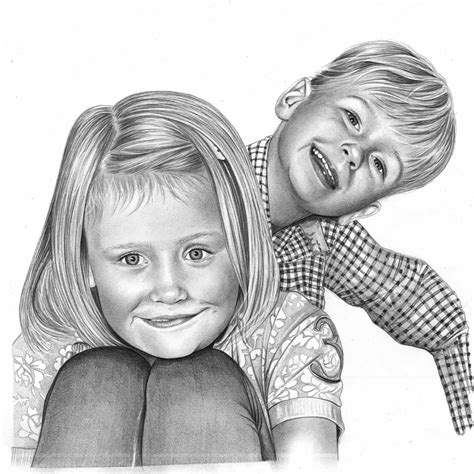 Kids Portraits - Drawings & Pencil Sketches of Children for Sale