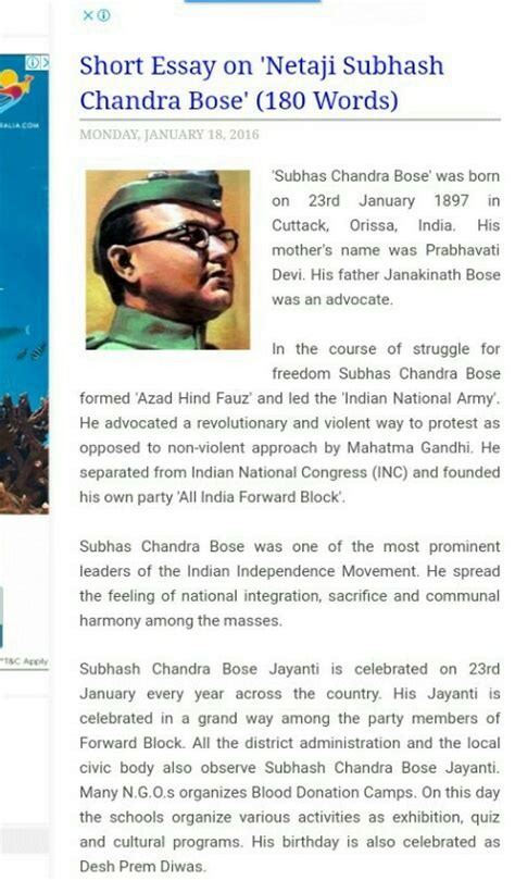 👍 Short speech on subhash chandra bose. Life History of Subhash Chandra ...