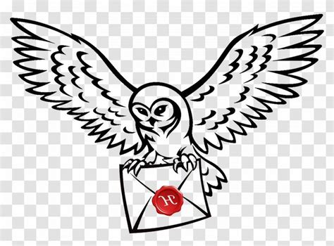 Owl Harry Potter Drawing Clip Art Image - Hedwig - Flying Transparent PNG | Owl harry potter ...
