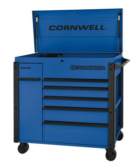 CTBF496KB - 49" 6-Drawer XL Power Cart, Corporate Blue