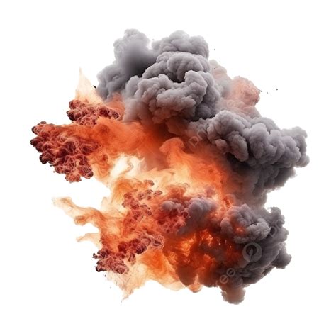 Smoke And Fire Explosion Isolated 3d Render, 3d, Adventure, Blast PNG ...