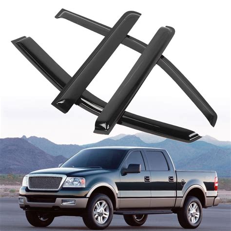 Mgaxyff 4Pcs Car Window Visors Vent Rain Guard Fit for Ford F-150 ...