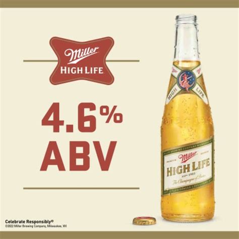 Miller High Life Beer American Lager Beer, 12 bottles / 12 fl oz ...