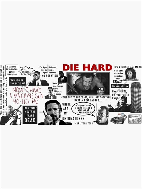 "Die Hard Christmas - Quotes" Sticker for Sale by Jen K Wilson | Redbubble