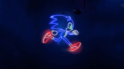 Download Neon Movie Sonic The Hedgehog 4k Ultra HD Wallpaper by Gabr.el