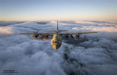 RAF C130J during a low-light air to air refuelling sortie | Aviation ...