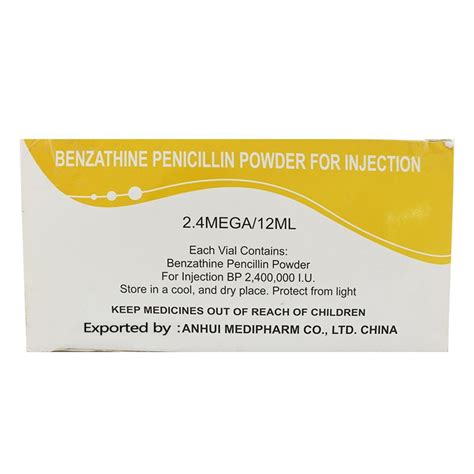 China Benzathine Penicillin Sodium for Injection 2.4mega/12ml - China ...