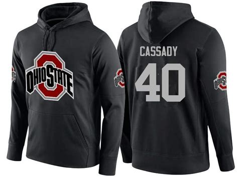 Men's Nike Ohio State Buckeyes Howard Cassady #40 College Name-Number Football Hoodie ...