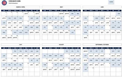 Cubs Schedule 2024 Calendar Printable Free - Lyndy Loretta