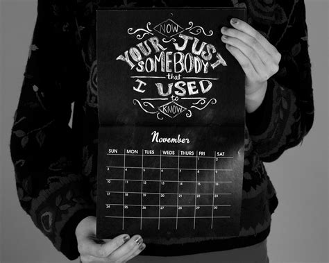 Chalkboard Calendar on Behance