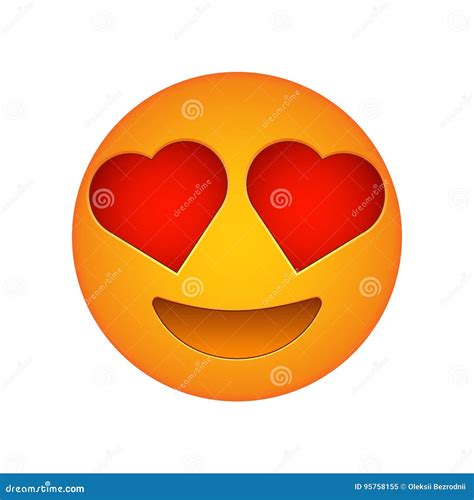 Love Emoji Face Love Emotion Icon Stock Vector - Illustration of mood ...