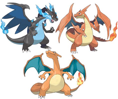 Charizard,Charizard-mega X e Y