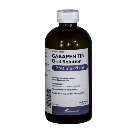 Gabapentin Solution 250mg/5mL 473mL (NO XYLITOL) | ubicaciondepersonas.cdmx.gob.mx