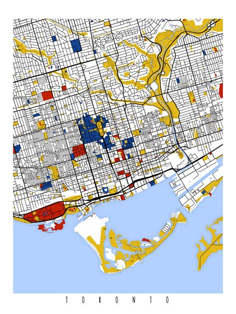 Toronto Map Art / Toronto Canada Wall Art / Print / Poster / | Etsy