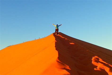 Climbing Dune 45 At Sunrise In The Namib Desert — Deviating the Norm