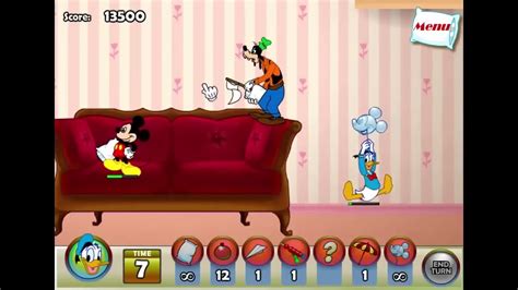 Mickey And Friends In Pillow Fight Game HD VIDEO - YouTube