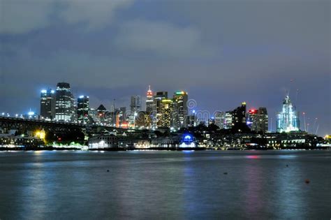 Sydney CBD at night editorial stock image. Image of australia - 48390314