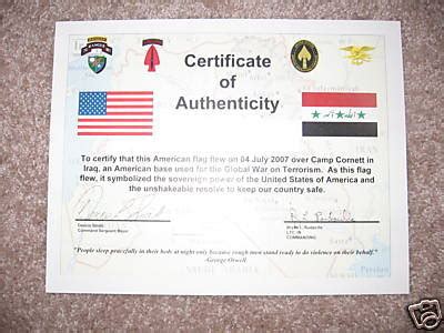 Authentic American Flag Flown in Iraq | #42379951